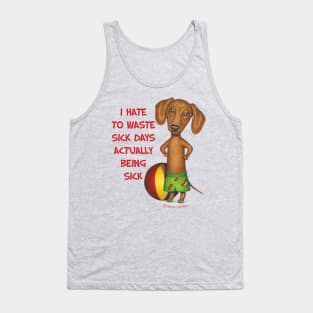 Funny cute Doxie Dachshund shirt beach fun mom and dad gift Tank Top